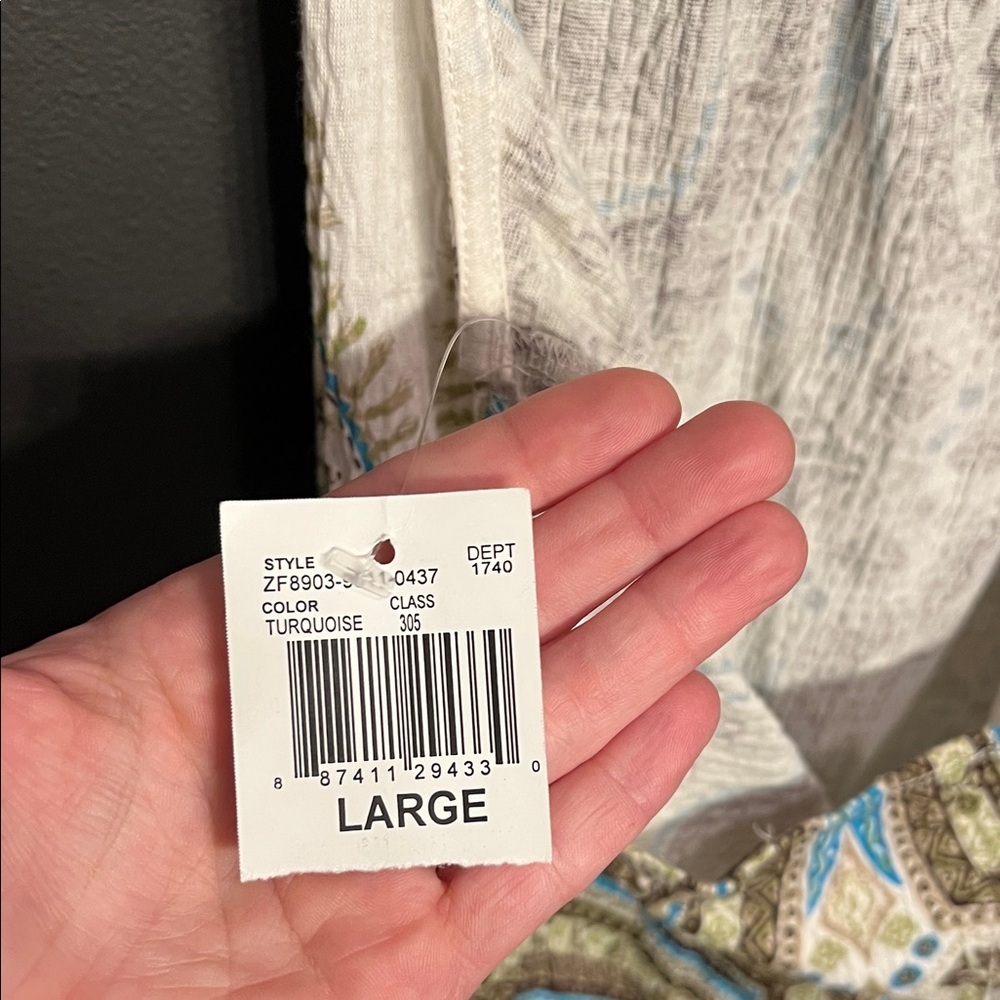 NWT Almost Famous Embellished Camisole - Cream and Brown - Picture 10 of 10